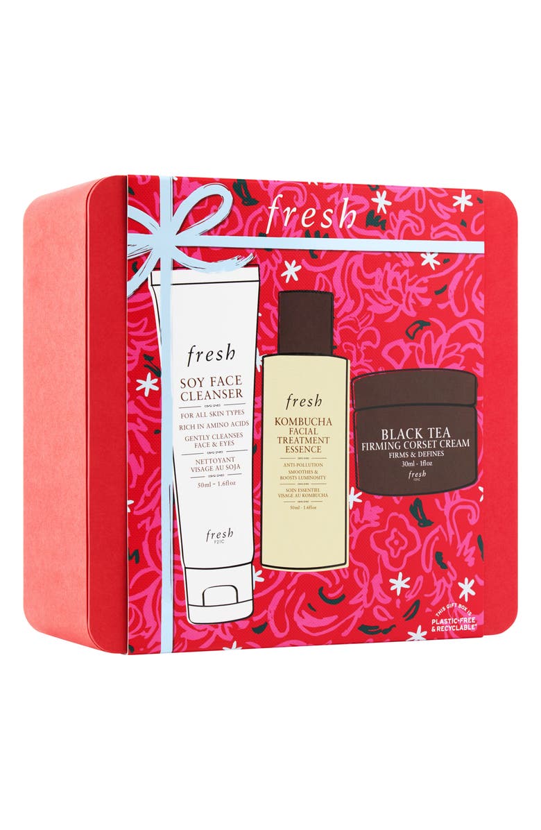 Fresh<sup>®</sup> Travel Size Cleanse, Smooth & Tighten Skin Care Set USD $107 Value, Alternate, color, 