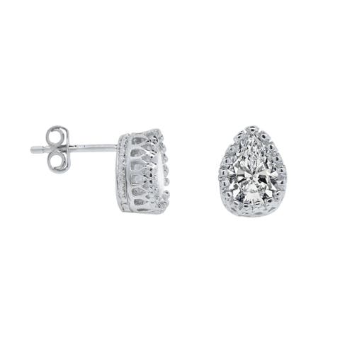Sterling Silver Crystal Studs