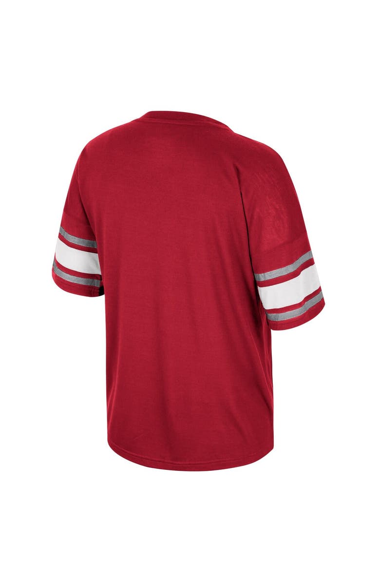 COLOSSEUM Women's Colosseum Crimson Alabama Crimson Tide I'm Gliding Here Rhinestone T-Shirt, Alternate, color, 