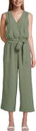 Lands' End Sleeveless Creaseless Wrap Jumpsuit