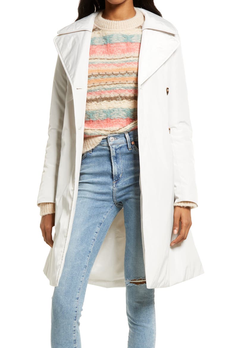 Double Breasted Trench Coat, Alternate, color, LIGHT SAND