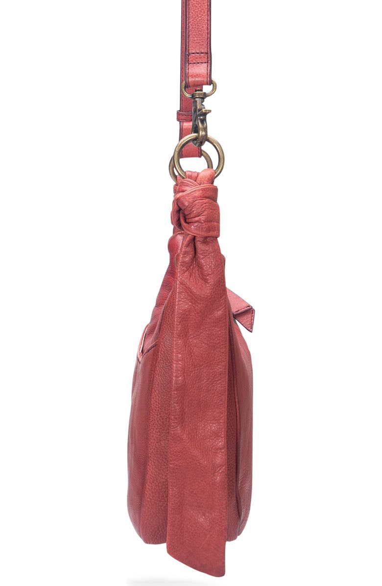 Frye Nora Knotted Leather Crossbody Strap, Alternate, color, Burgundy