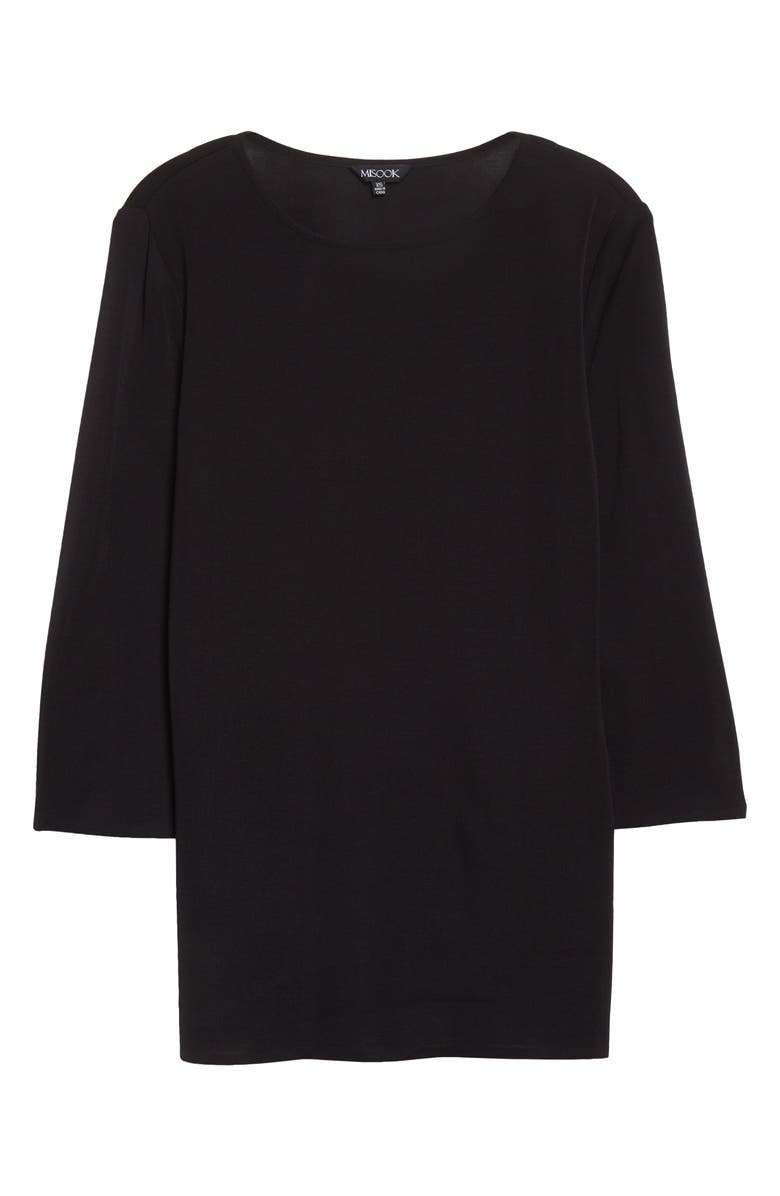 Misook Knit Tunic Top, Alternate, color, Black