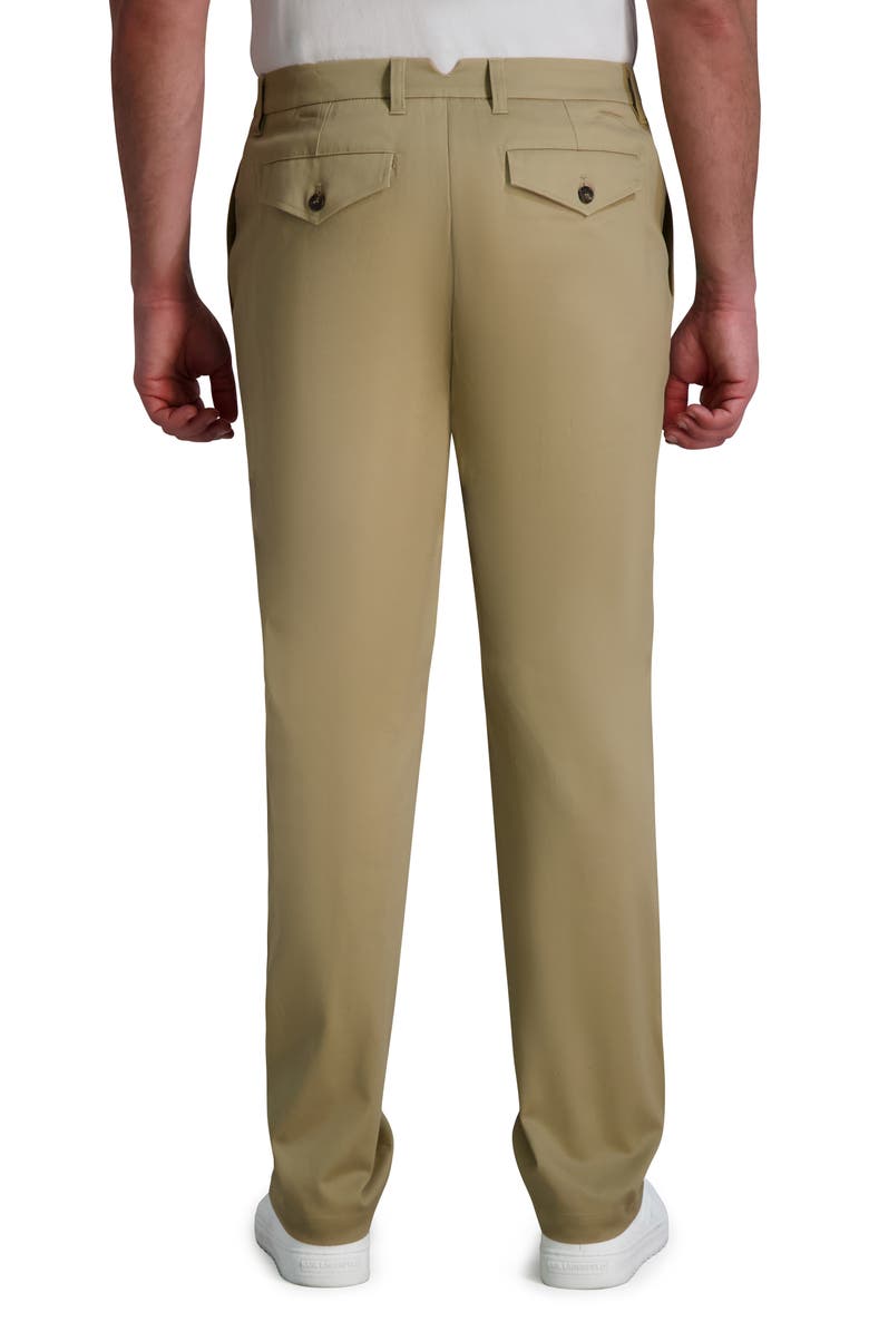 KARL LAGERFELD PARIS Stretch Cotton Straight Leg Dress Pants, Alternate, color, 