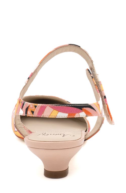 Amalfi By Rangoni Aosta Ankle Strap Pointed Cap Toe Pump In Azalea Alvira/fard Parmasoft