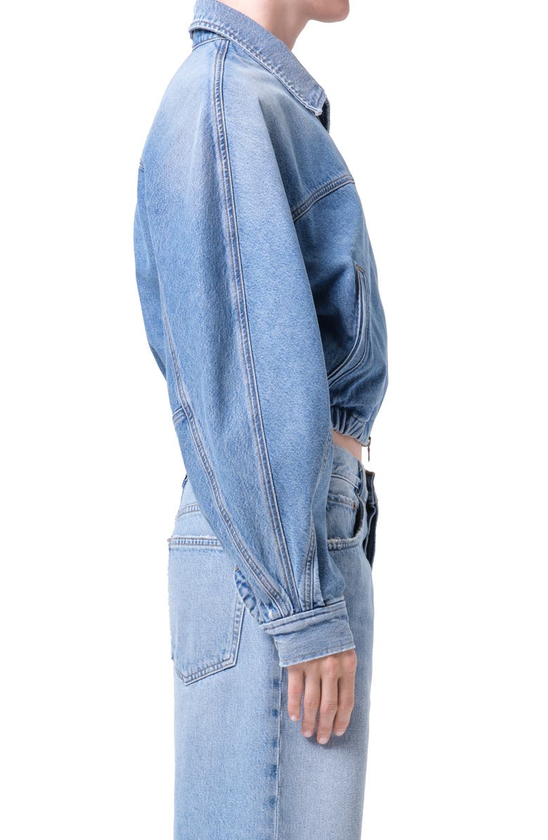 AGOLDE Dixon Denim Bomber Jacket, Alternate, color, Outbreak Medium Indigo