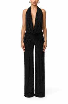 Burnout Halter Jumpsuit