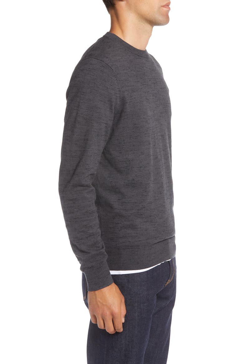 Regular Fit Crewneck Sweater, Alternate, color, GREY DARK CHARCOAL HEATHER
