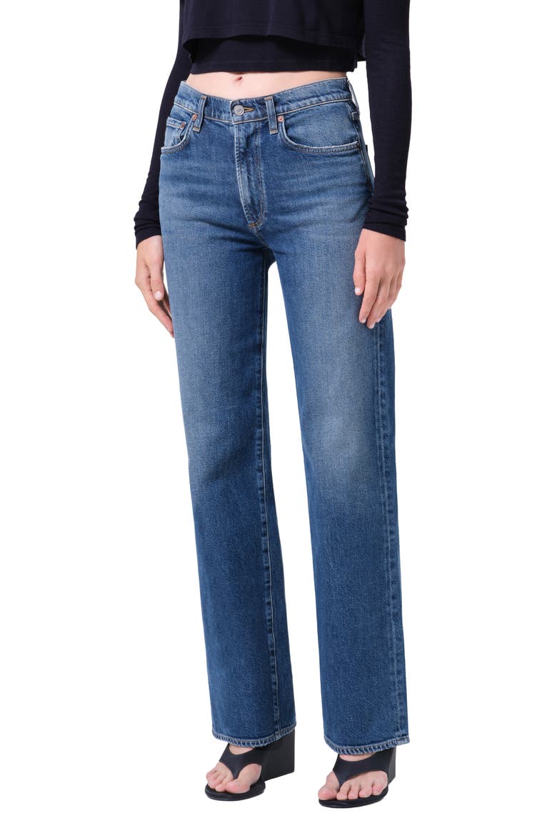 Harper Relaxed Straight Leg Jeans, Main, color, RIVER
