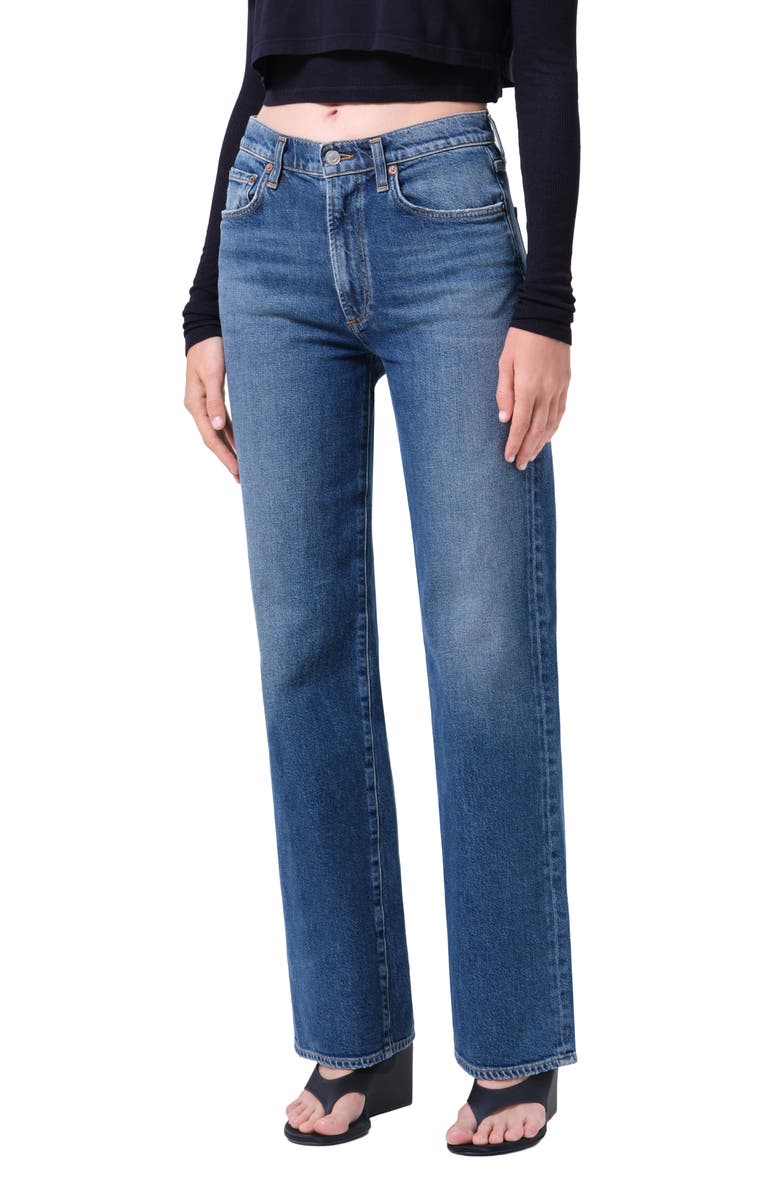AGOLDE Harper Relaxed Straight Leg Jeans, Main, color, River