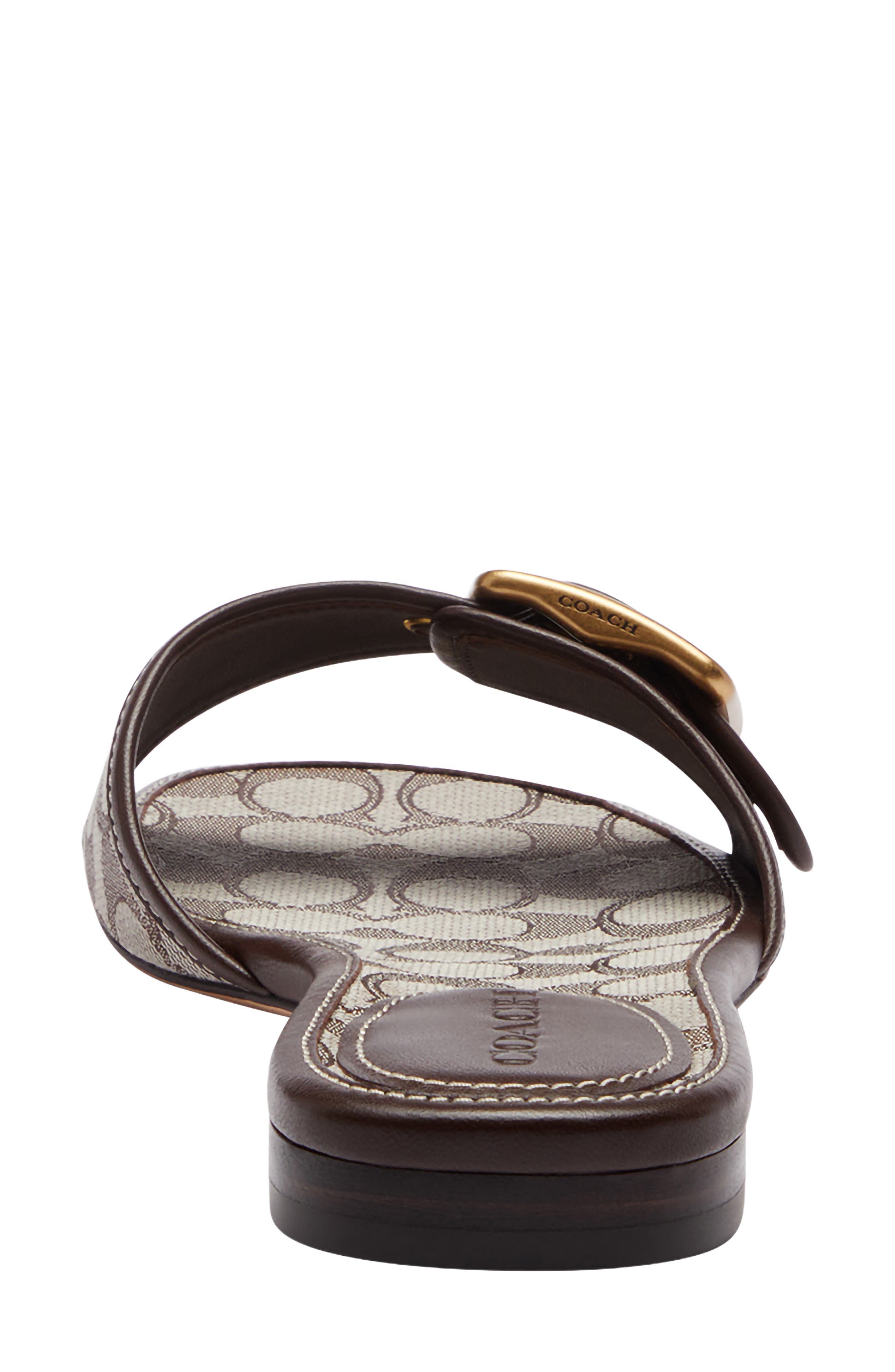 COACH Margot Slide Sandal, Alternate, color, Oak/ Maple