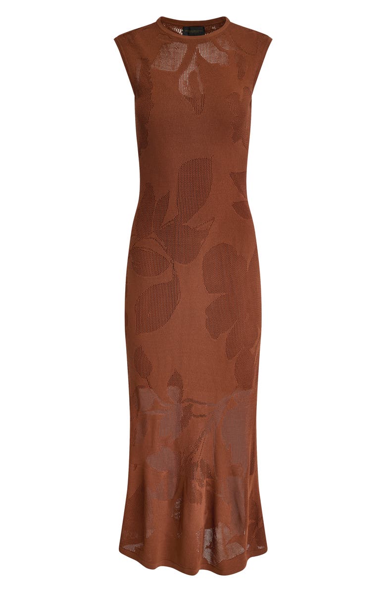 Donna Karan New York Floral Jacquared Sleeveless Dress, Alternate, color, 