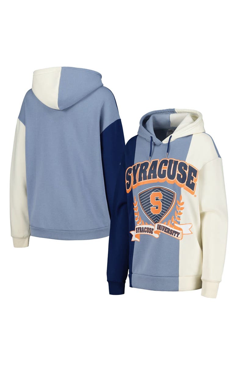GAMEDAY COUTURE Women's Gameday Couture Navy Syracuse Orange Hall of Fame Colorblock Pullover Hoodie, Alternate, color, 