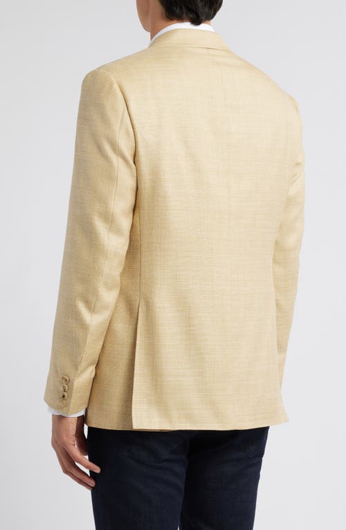Canali Kei Trim Fit Wool, Silk & Linen Sport Coat In Yellow