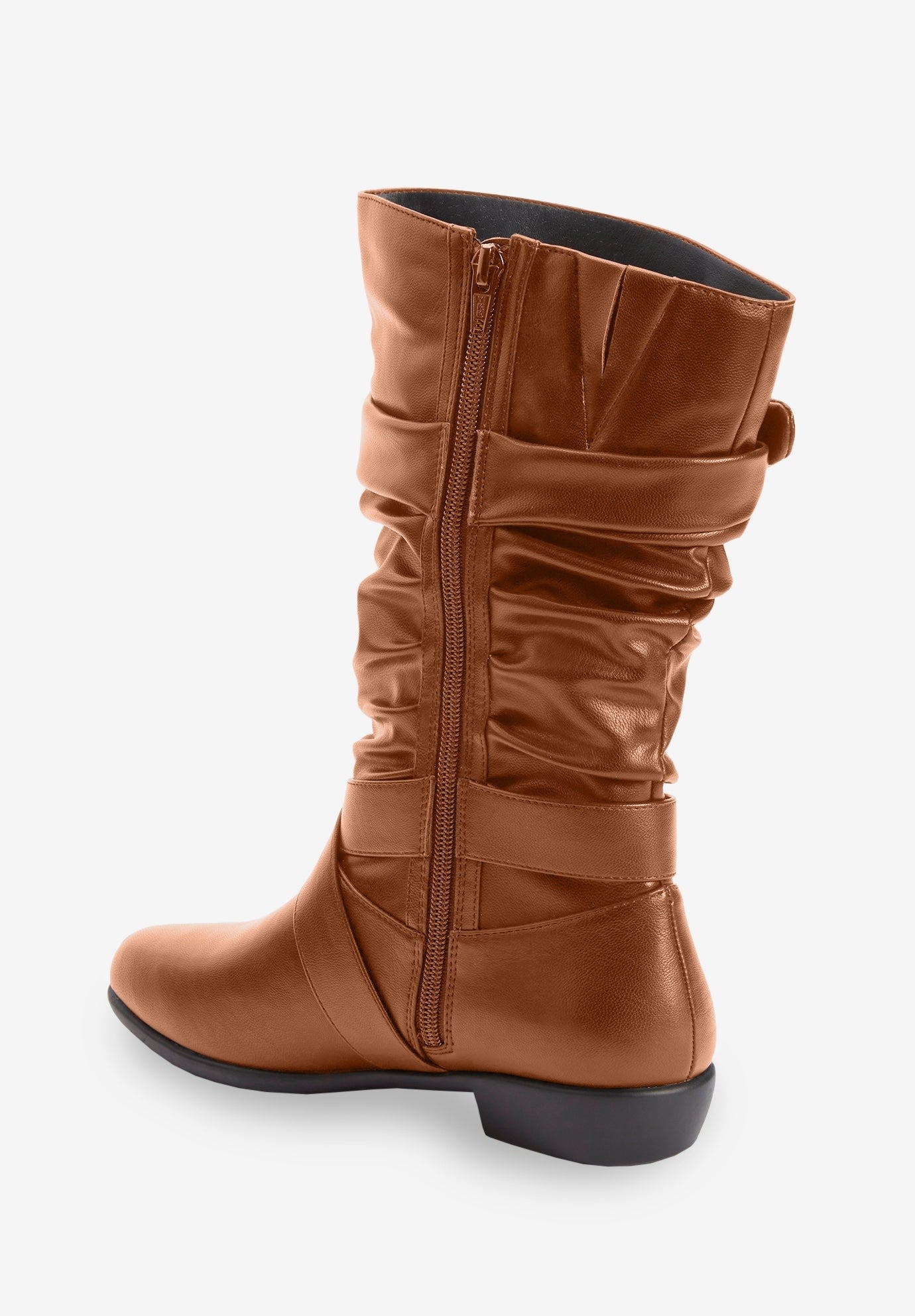 The Heather Wide Calf Boot, Alternate, color, COGNAC