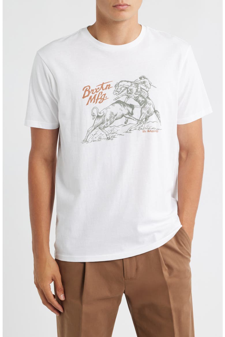 Wellston Tailored Fit Cotton Graphic T-Shirt, Main, color, WHITE
