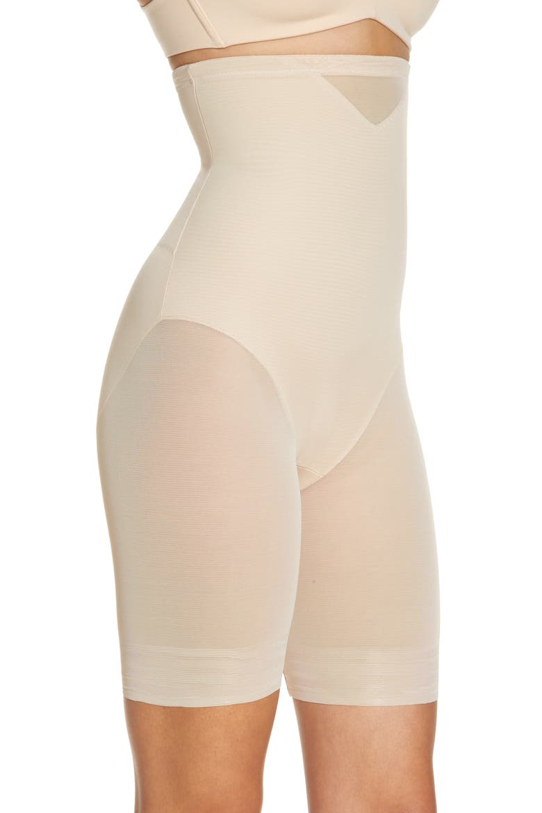 Sexy Sheer High Waist Shaping Thigh Slimmer, Alternate, color, WARM BEIGE