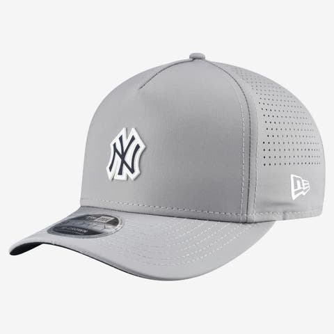 Men's New Era  Gray New York Yankees Micro Logo 9FORTY M-Crown A-Frame Adjustable Hat