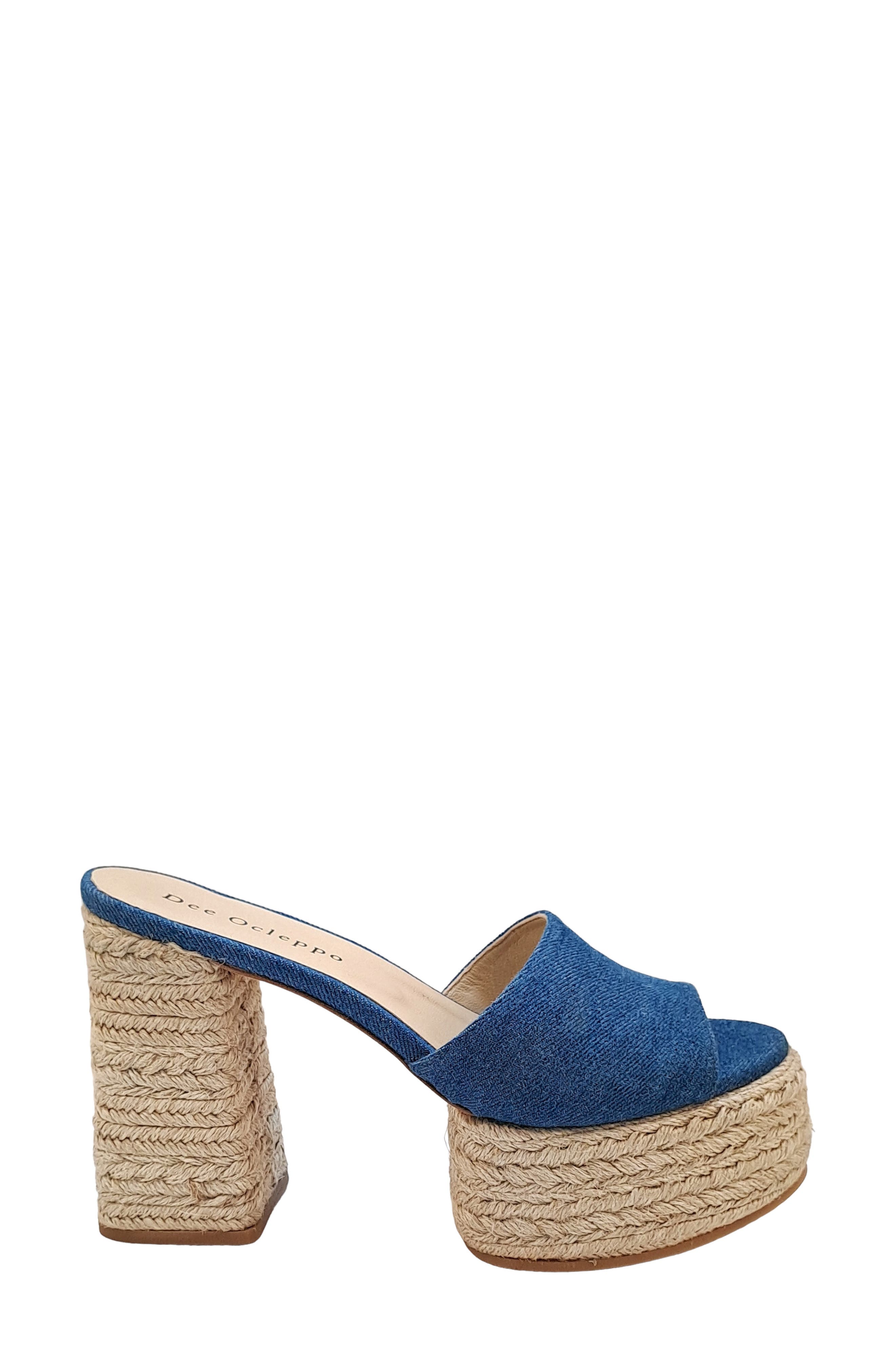 Dee Ocleppo Sunset Platform Espadrille Sandal, Alternate, color, Blue Denim