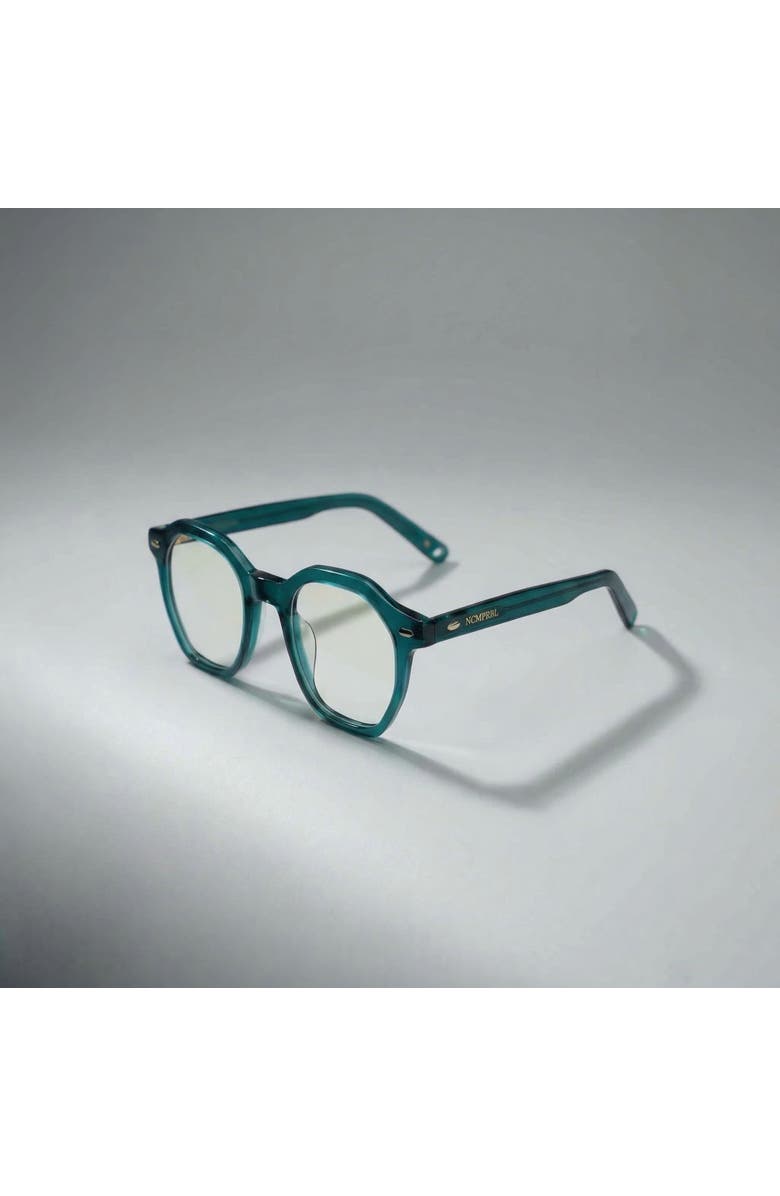NCMPRBL Manifest 46mm Geometric Eyeglasses, Main, color, Deep Evergreen Teal