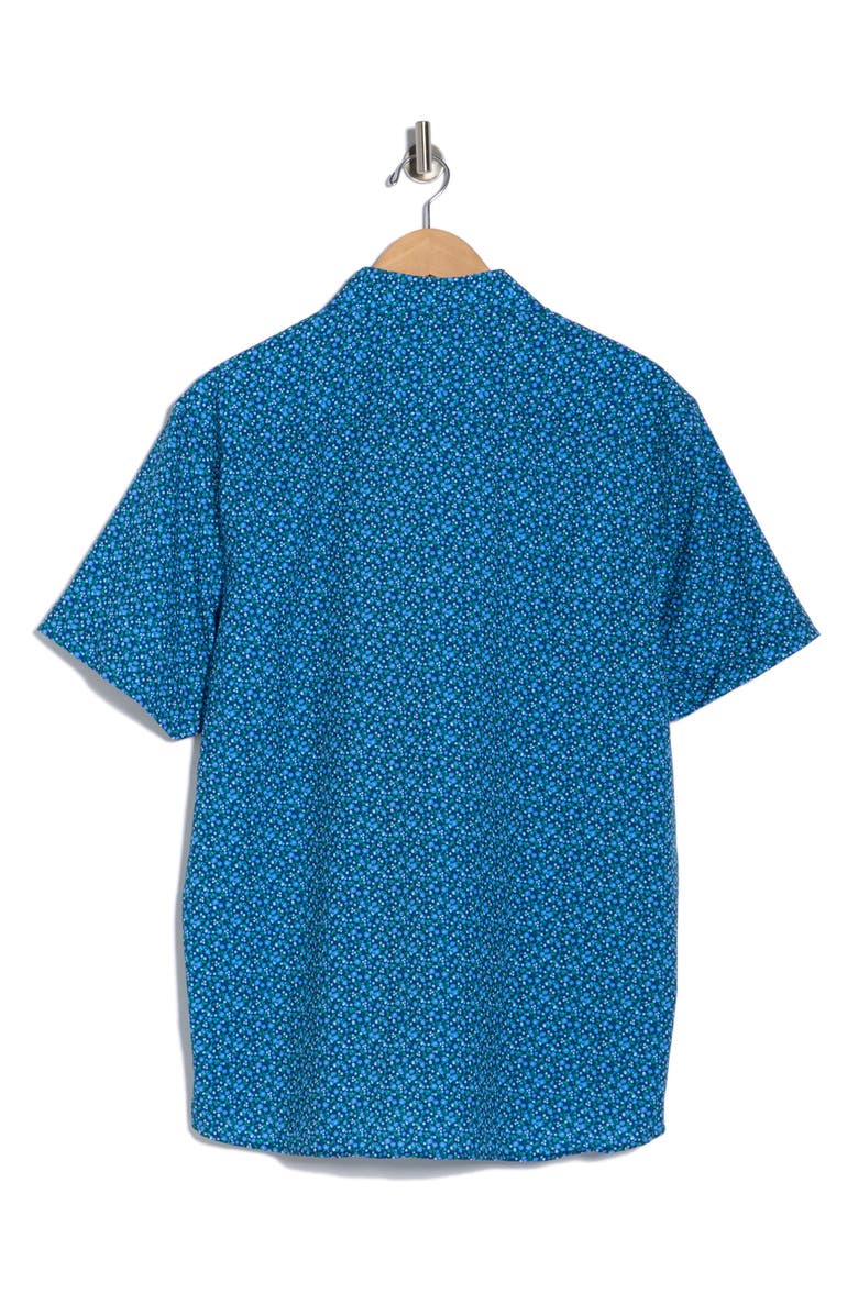 CONSTRUCT Slim Fit Large Floral Short Sleeve Button-Down Shirt, Alternate, color, 