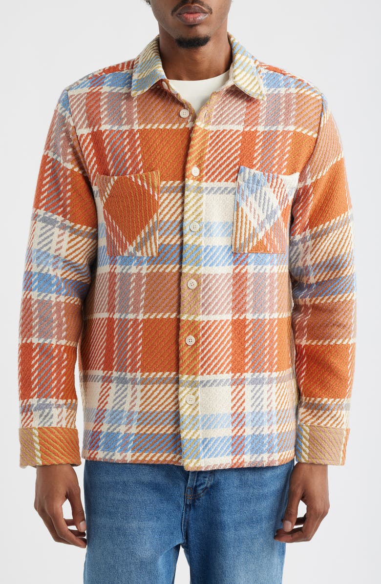 Wax London Whiting Bude Check Overshirt, Alternate, color, Pastel Multi