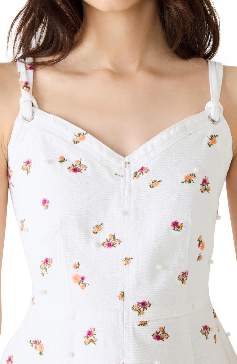 Steve Madden Harley Floral Fit & Flare Minidress, Alternate, color, Antique