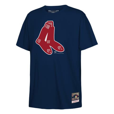 Youth Mitchell & Ness  Navy Boston Red Sox Retro Logo T-Shirt