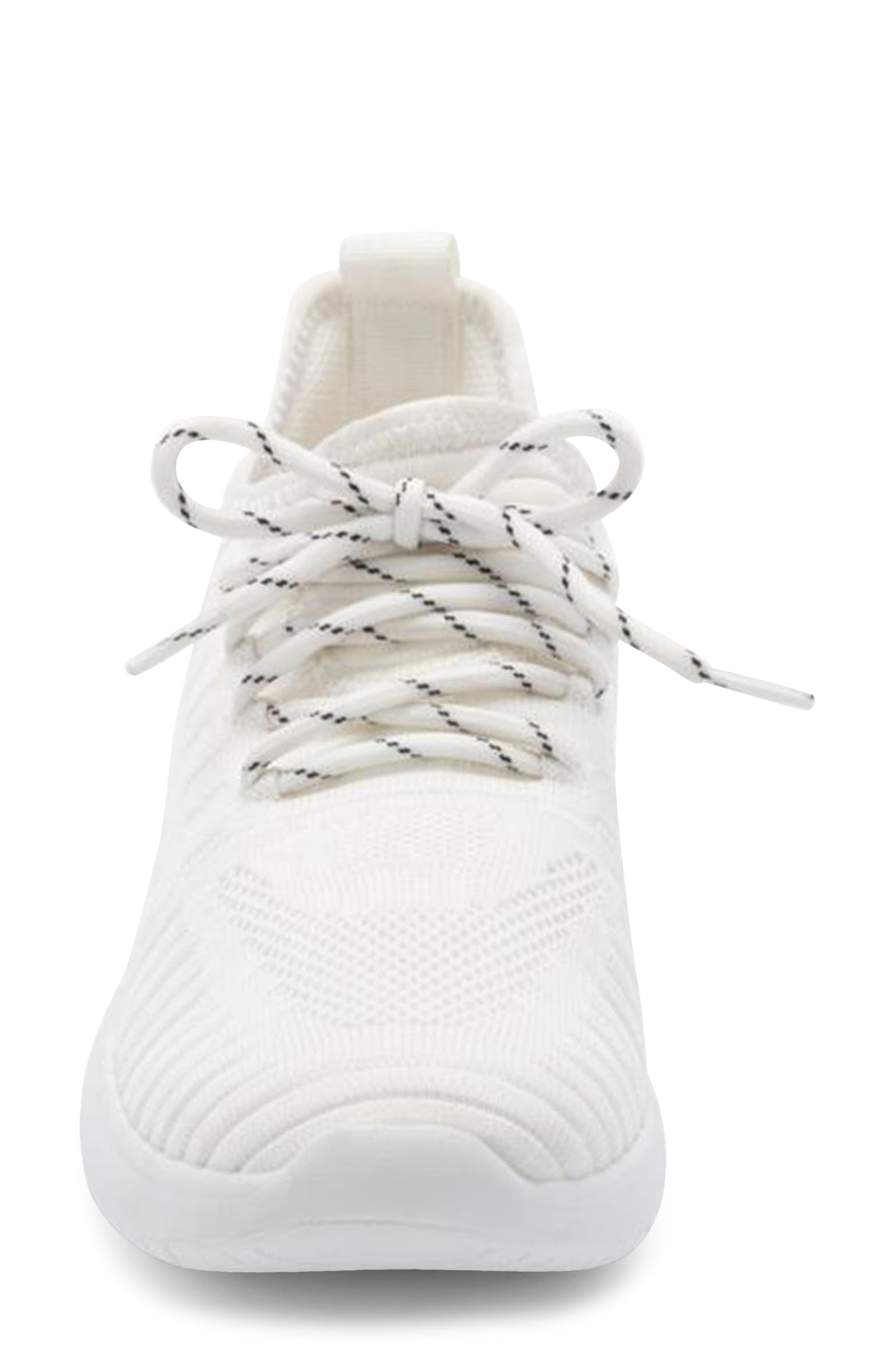 Kamie Waterproof Knit Sneaker, Alternate, color, WHITE KNIT