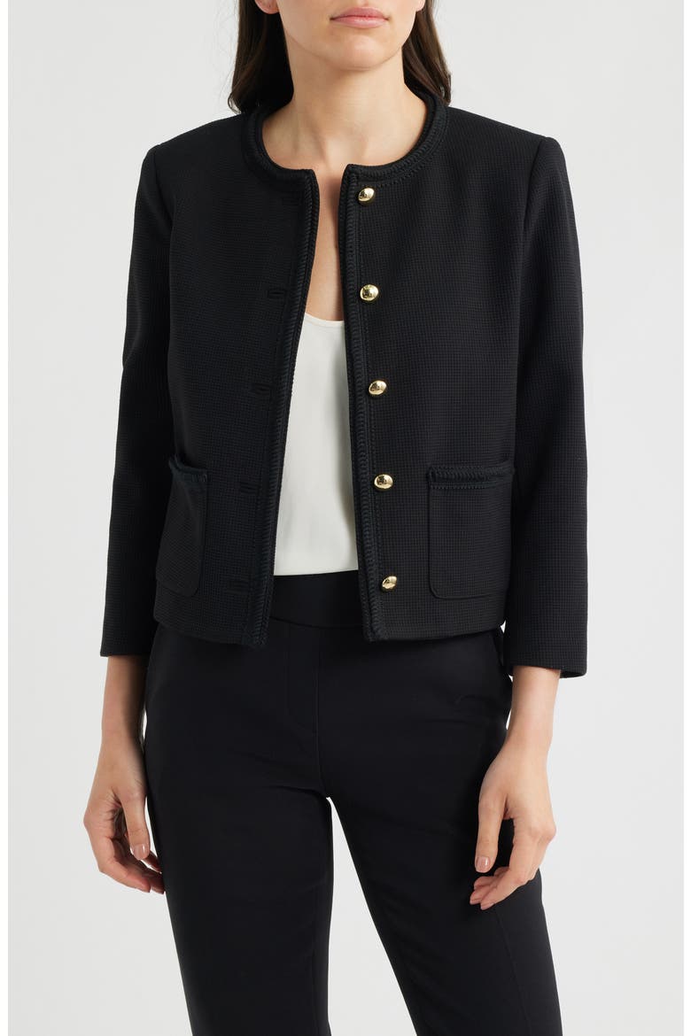 Knit Jacket, Main, color, ANNE BLACK