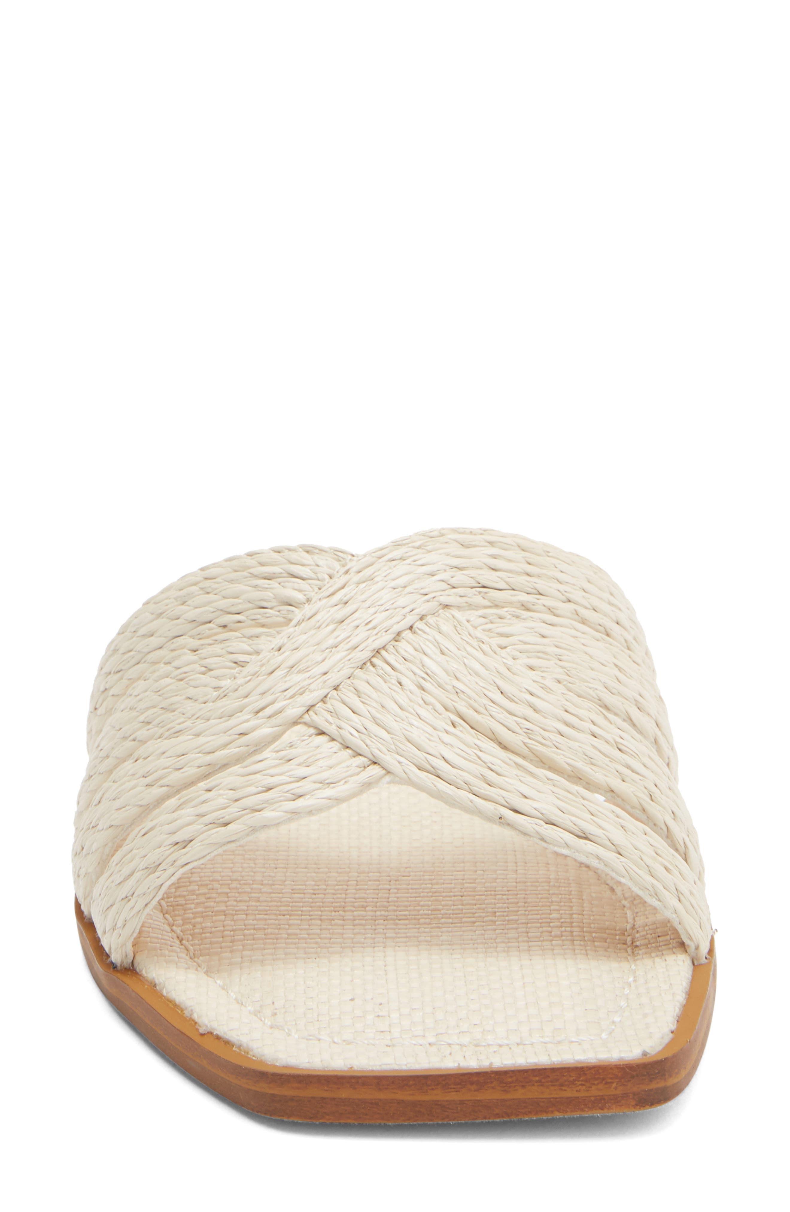 Dolce Vita Ilane Raffia Slide Sandal, Alternate, color, White Raffia