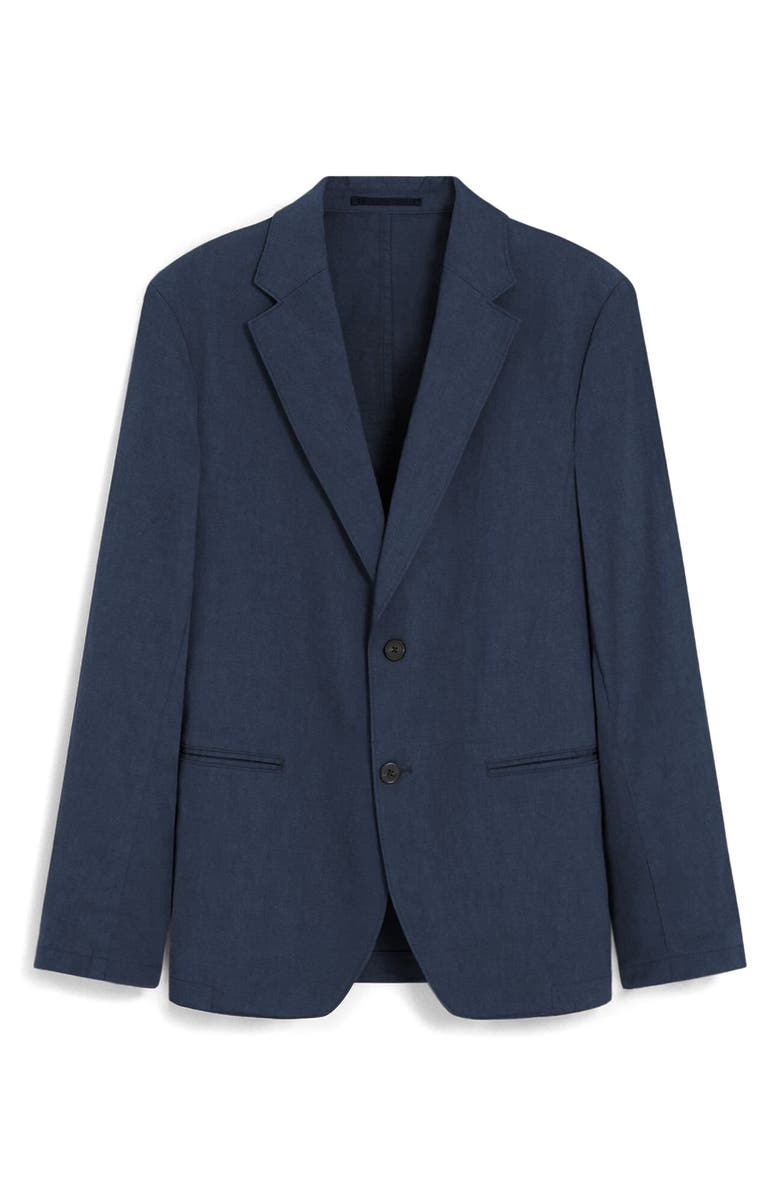 Theory Clinton Navy Stretch Linen Blend Sport Coat, Alternate, color, Eclipse