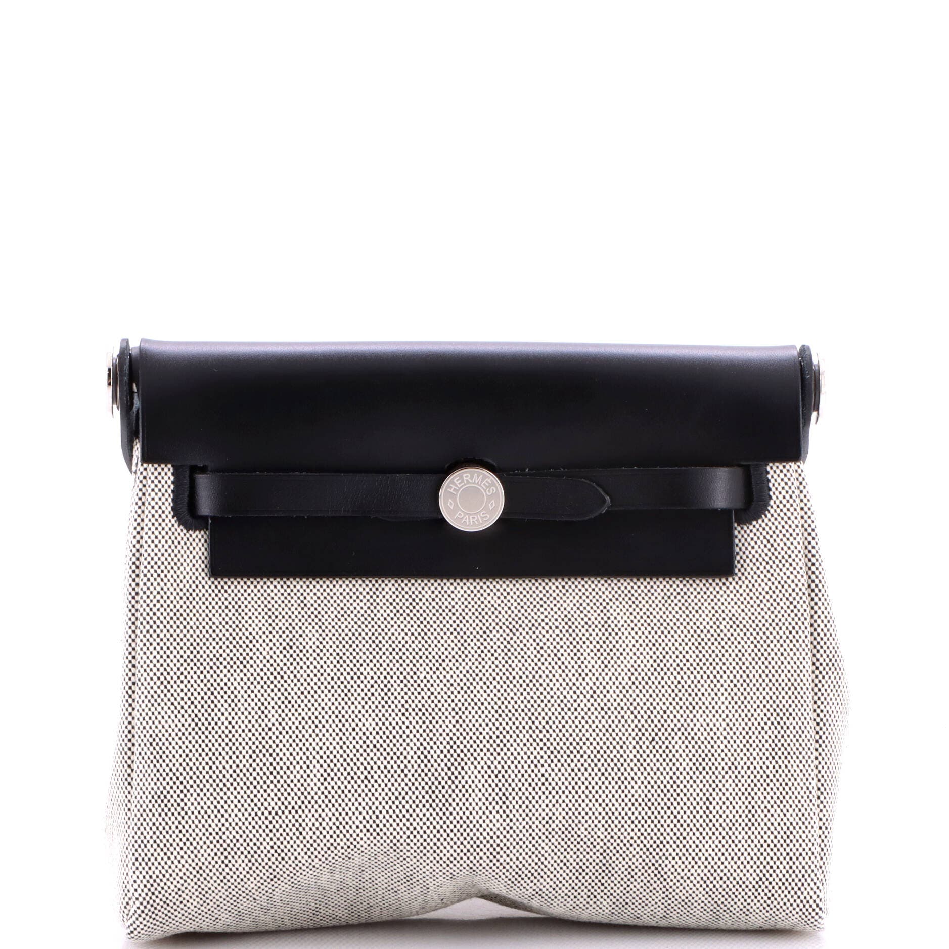 Herbag Zip Toile and Leather 20, Main, color, Black