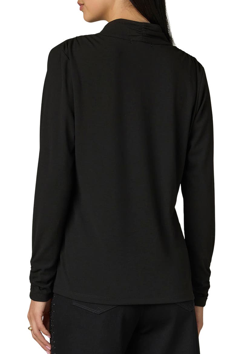 Shawl Neck Knit Top, Alternate, color, BLACK