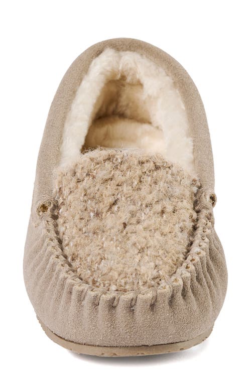 Minnetonka Cosi Faux Shearling Slipper In Brown