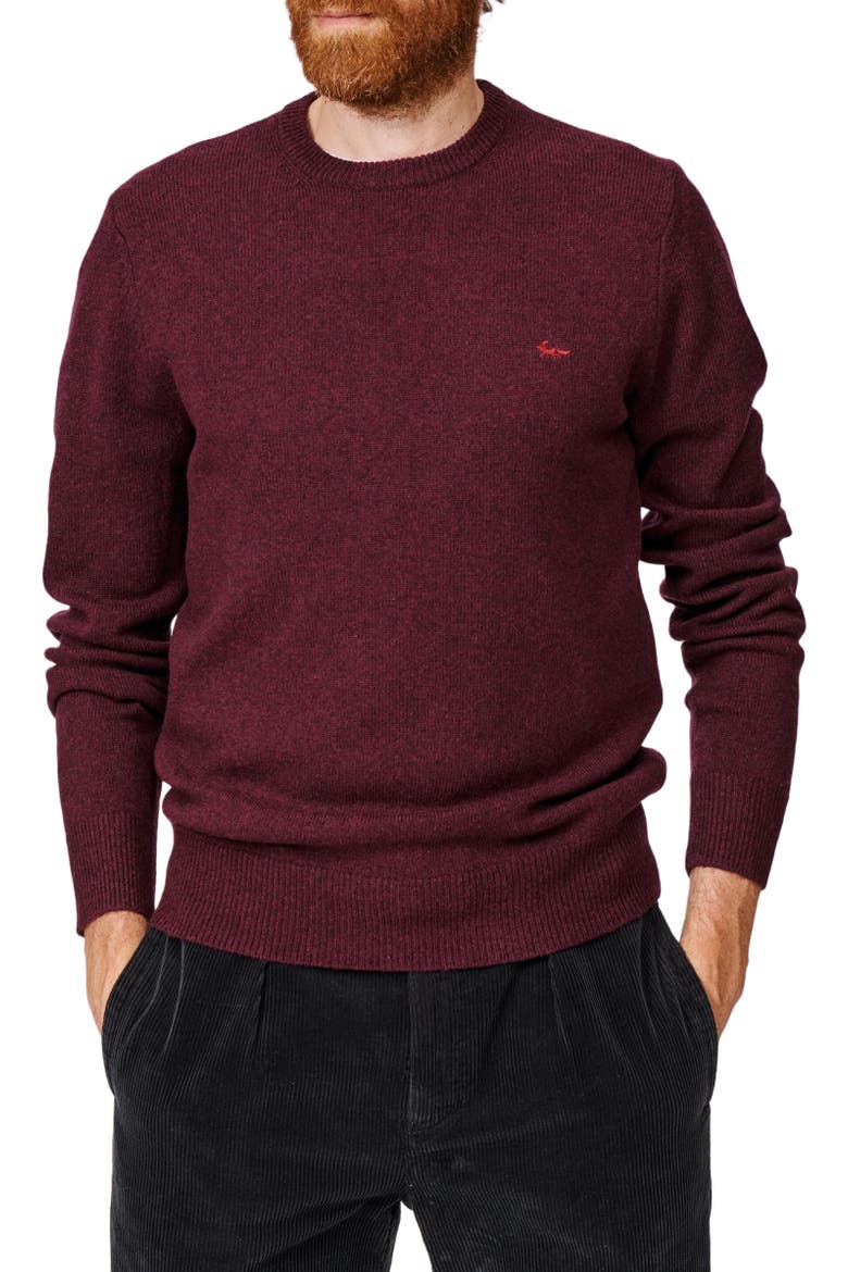Westbourne Crew Neck Merino Sweater, Alternate, color, Port
