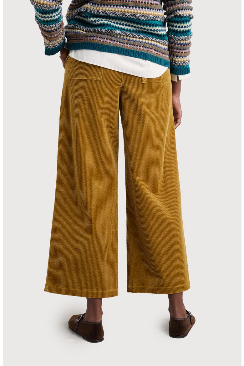 Asphodel Crop Wide Leg Corduroy Pants, Alternate, color, MARSHLAND