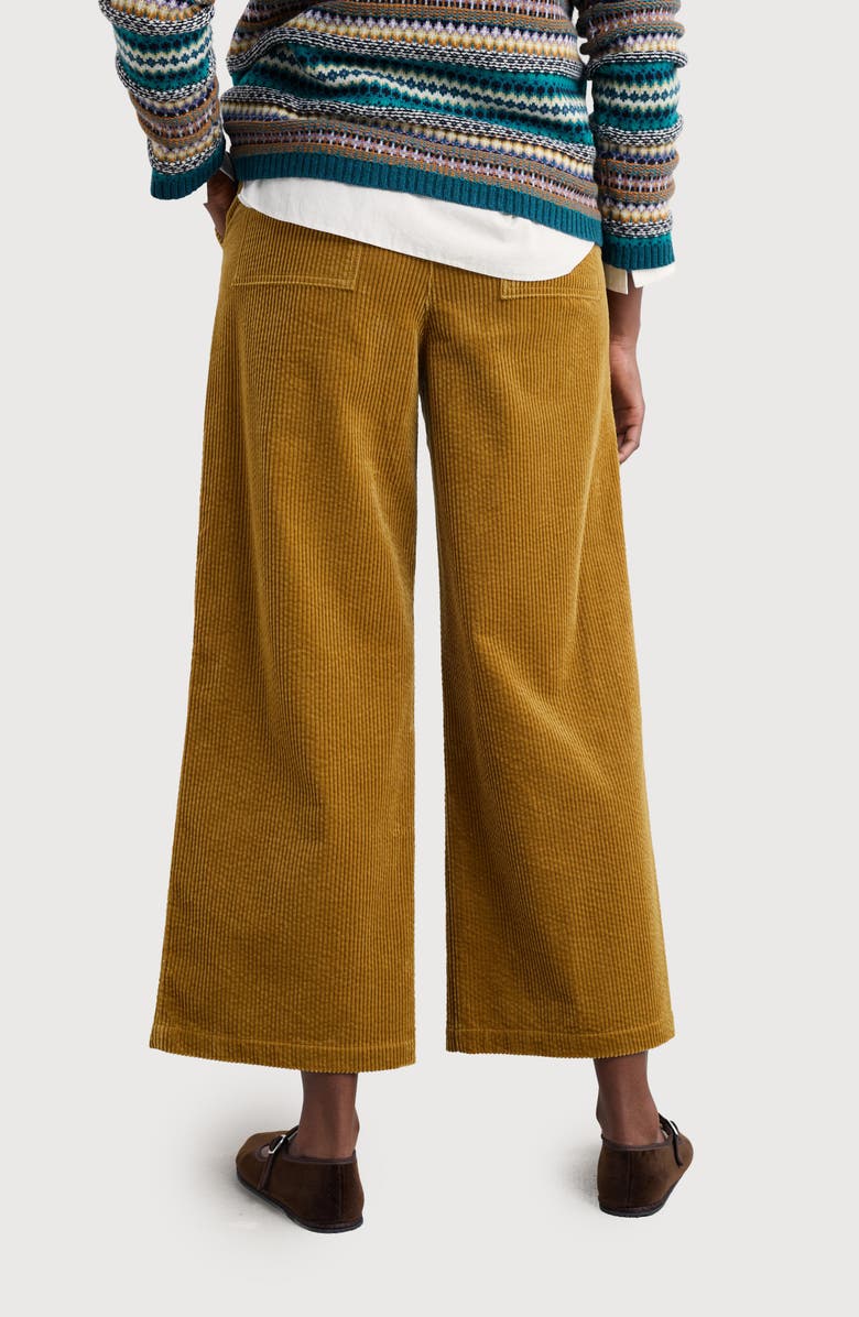 Seasalt Cornwall Asphodel Crop Wide Leg Corduroy Pants, Alternate, color, Marshland