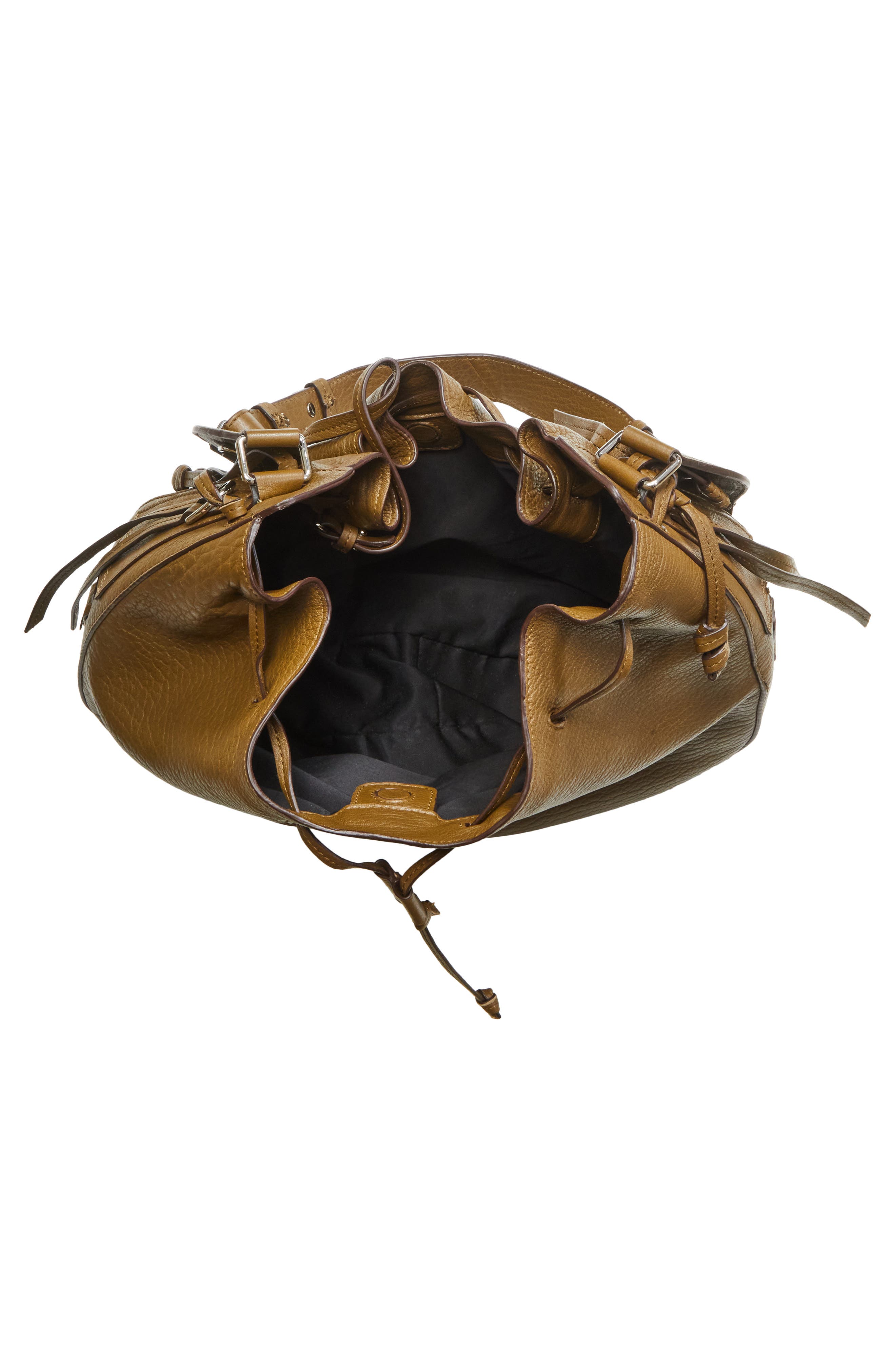 Isabel Marant Bolton Bubble Pebbled Lambskin Leather Hobo Bag, Alternate, color, Khaki