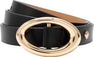 Kate Spade New York oval molten buckle leather belt