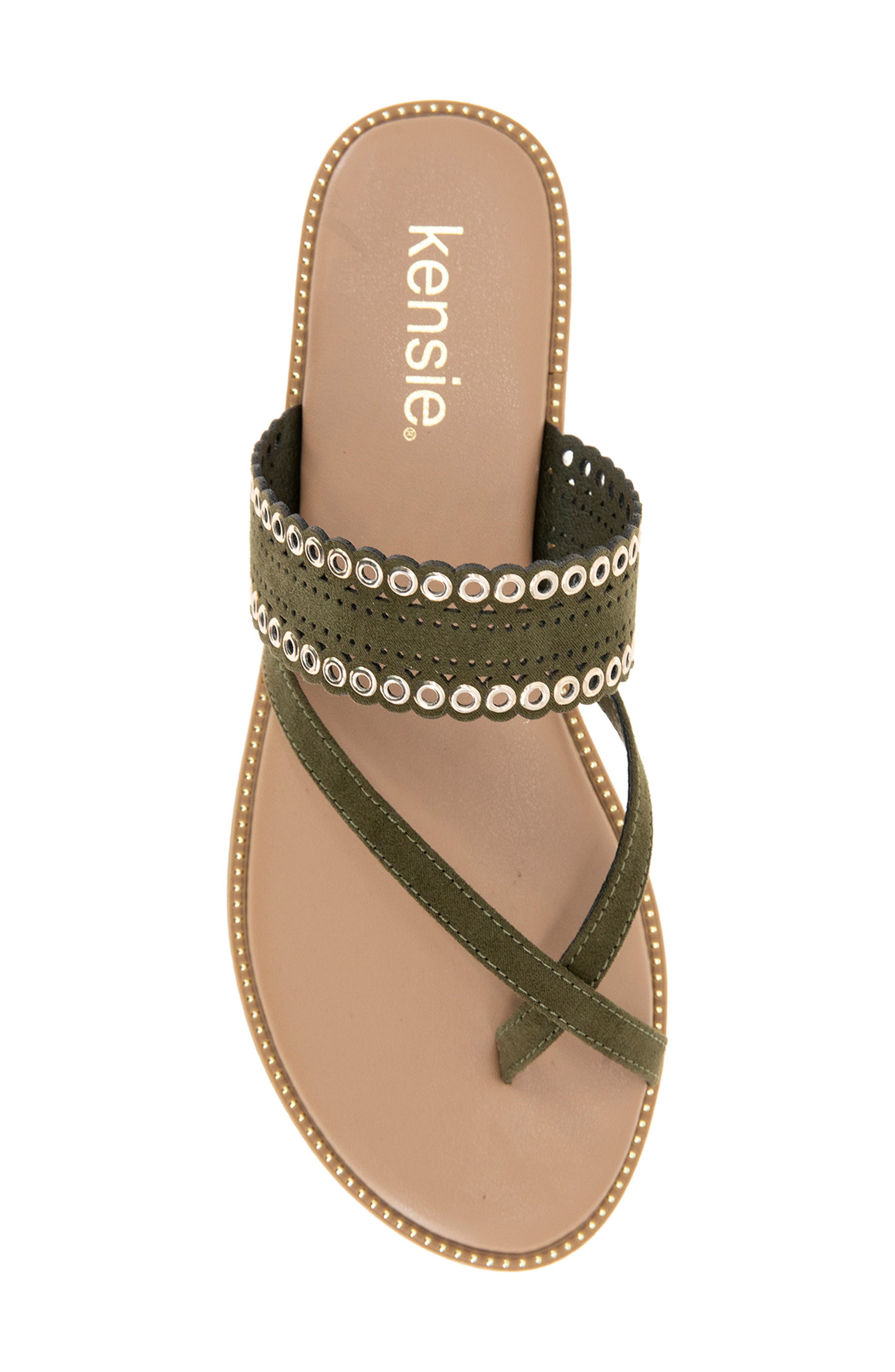 Kensie Maddy Slide Sandal, Alternate, color, Olive