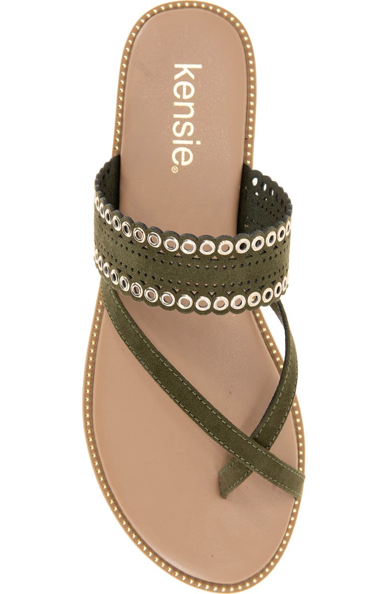 Kensie Maddy Slide Sandal, Alternate, color, Olive