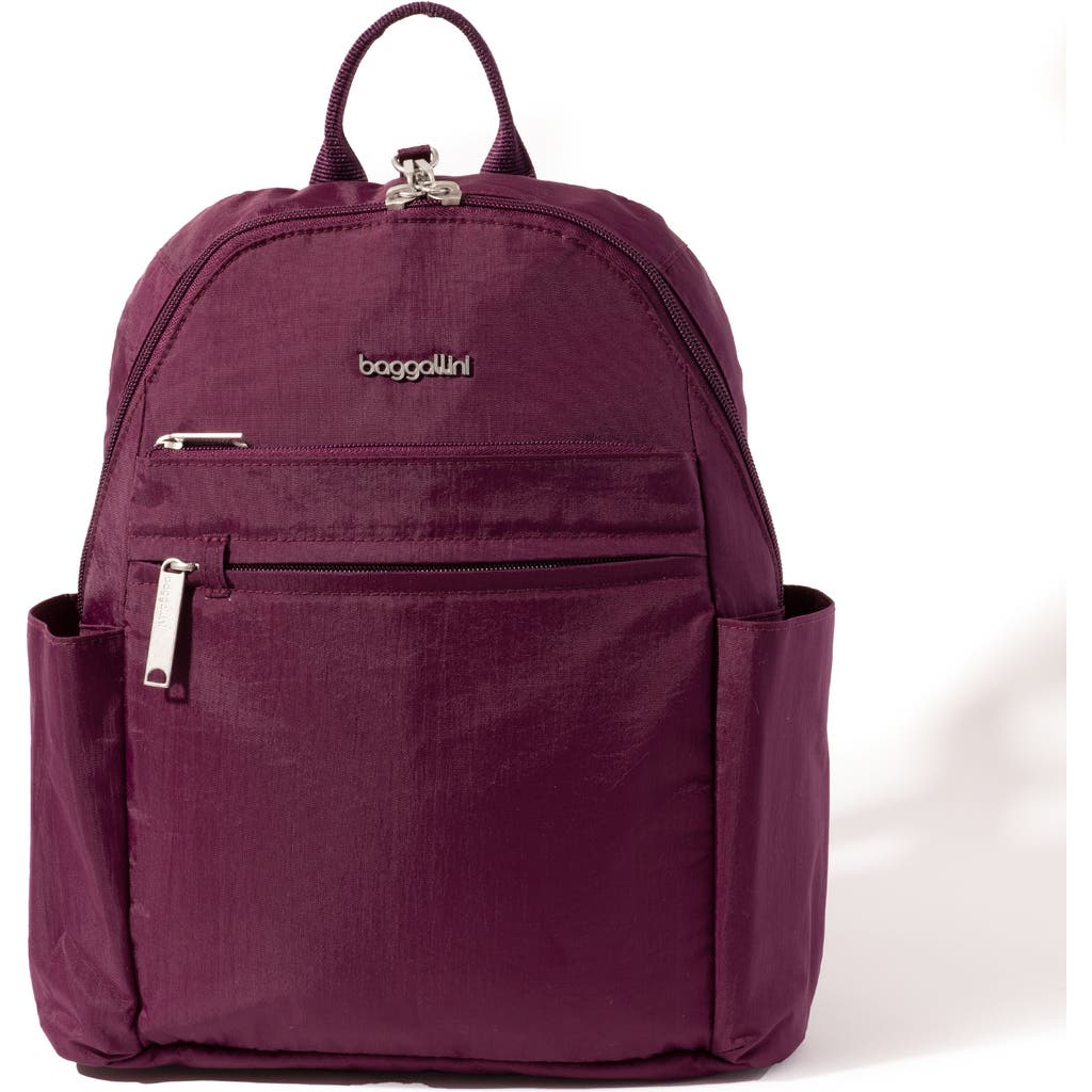 Baggallini Securtex Anti-theft Vacation Backpack In Purple