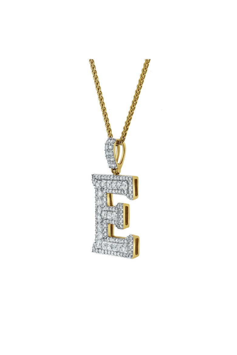 E Initial Diamond Pendant 14K Yellow Gold - 2.43 Carats, Alternate, color, 14K Yellow Gold -