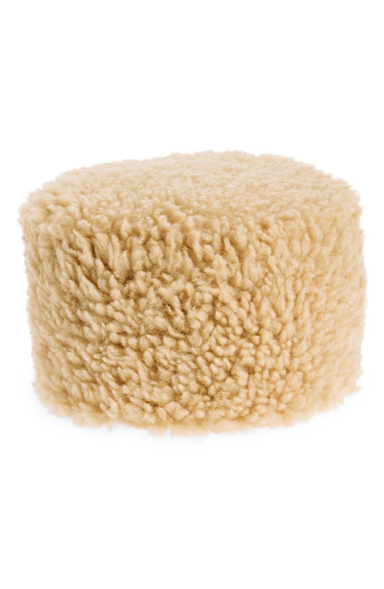 TOTEME Genuine Shearling Pillbox Hat, Main, color,