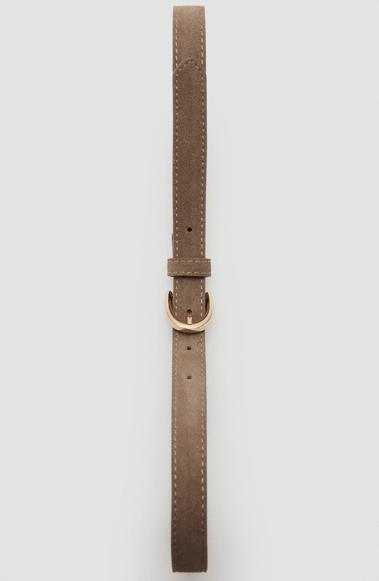 MANGO Suede Belt, Alternate, color, Medium Brown