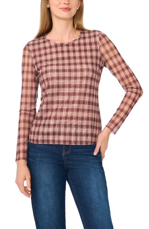 Long Sleeve Mesh Top