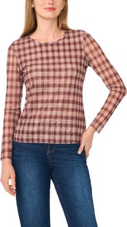 Ted Baker Long Sleeve Mesh Top