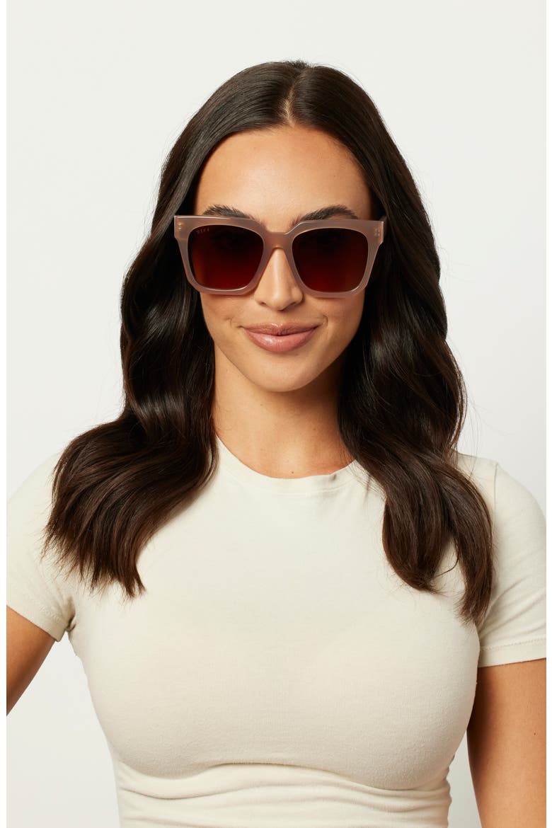 Ariana II 54mm Gradient Square Sunglasses, Alternate, color, TAUPE/ BROWN GRADIENT