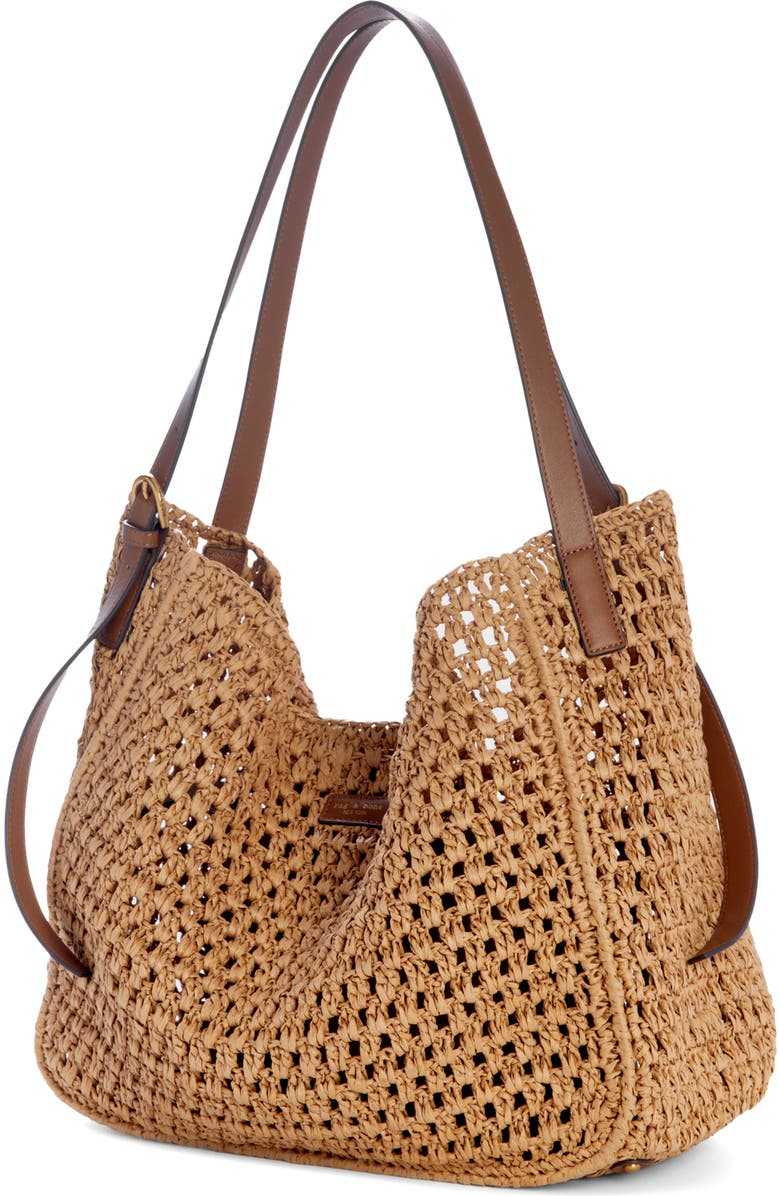 rag & bone Large River Straw Tote, Alternate, color, Nat